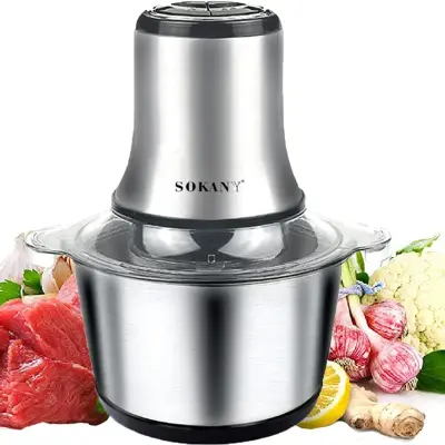 SOKANY 800 W Electric Mini Electric Mincer with 3L Stainless Steel Bowl, secondary