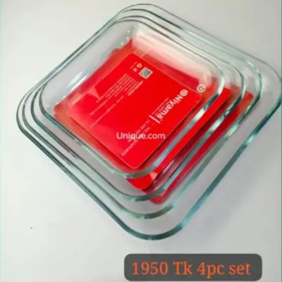 4 pcs glass serving dishes