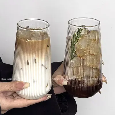 Ribbed Highball Glass.