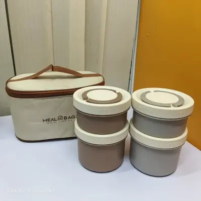 Premium 4-Piece Insulated Meal Bag & Lunch Box Set