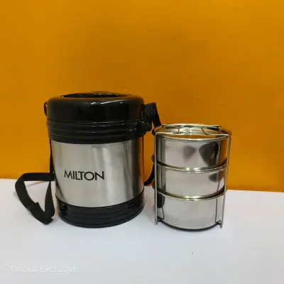 Milton 3-Tier Insulated Stainless Steel Tiffin Carrier