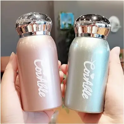 260ml Pocket Stainless Steel Vacuum Flask Thermos Coffee Mug Water Bottle For Girls Tumbler Portable Tea Coffee Thermal Cup