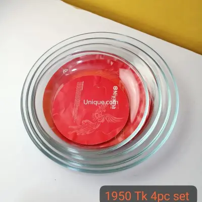 Niyama 4-Piece Premium Glass Mixing Bowl Set