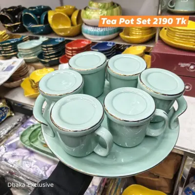 Premium Ceramic Tea Pot Set with Tray secondary