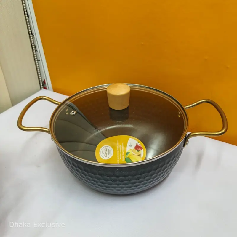 Premium Stainless Steel Milk Pan (Hammered Design)