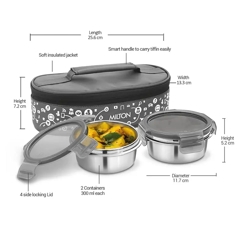 MILTON Lifestyle Lunch Box with Insulated Jacket