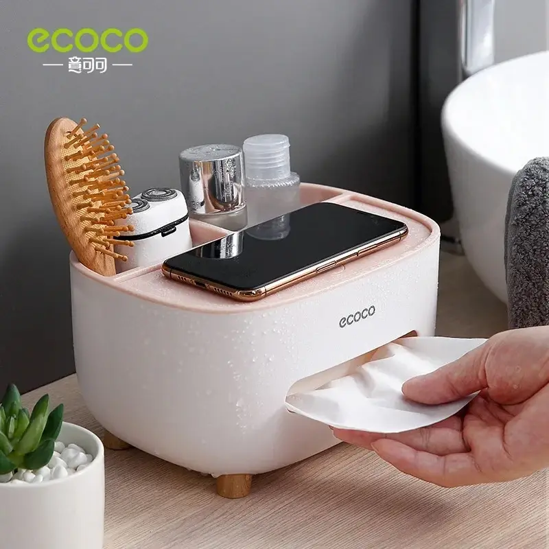 Ecoco Multifunctional Tissue Box Organizer.