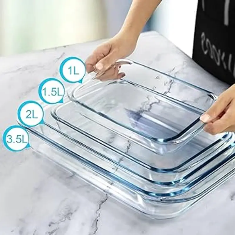 100% Oven Proof Borosilicate Glass Set