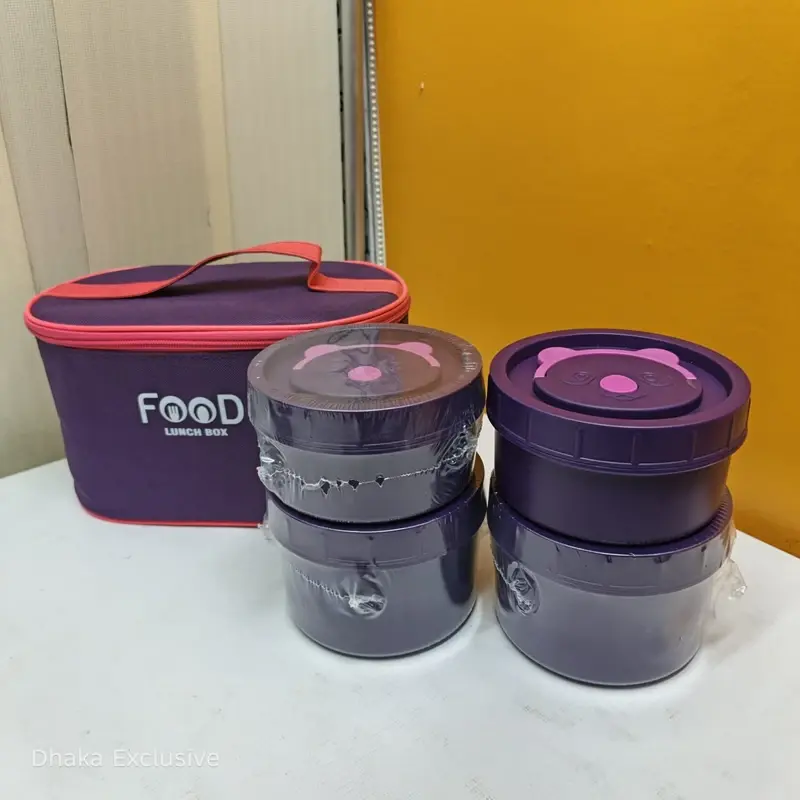 4 Layer Insulated Lunch Box With Premium Carry Bag