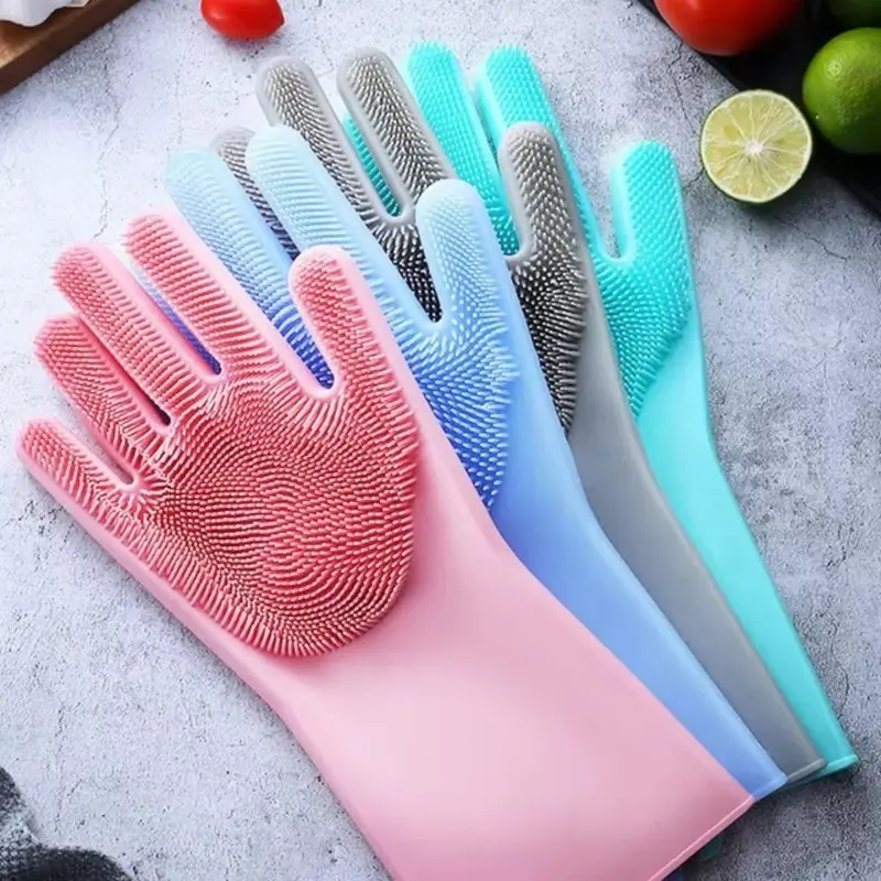 High Quality Silicone Dish Washing Kitchen Hand Gloves
