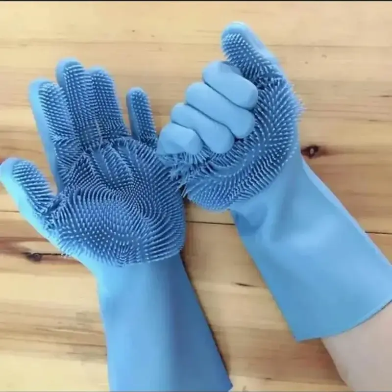 High Quality Silicone Dish Washing Kitchen Hand Gloves