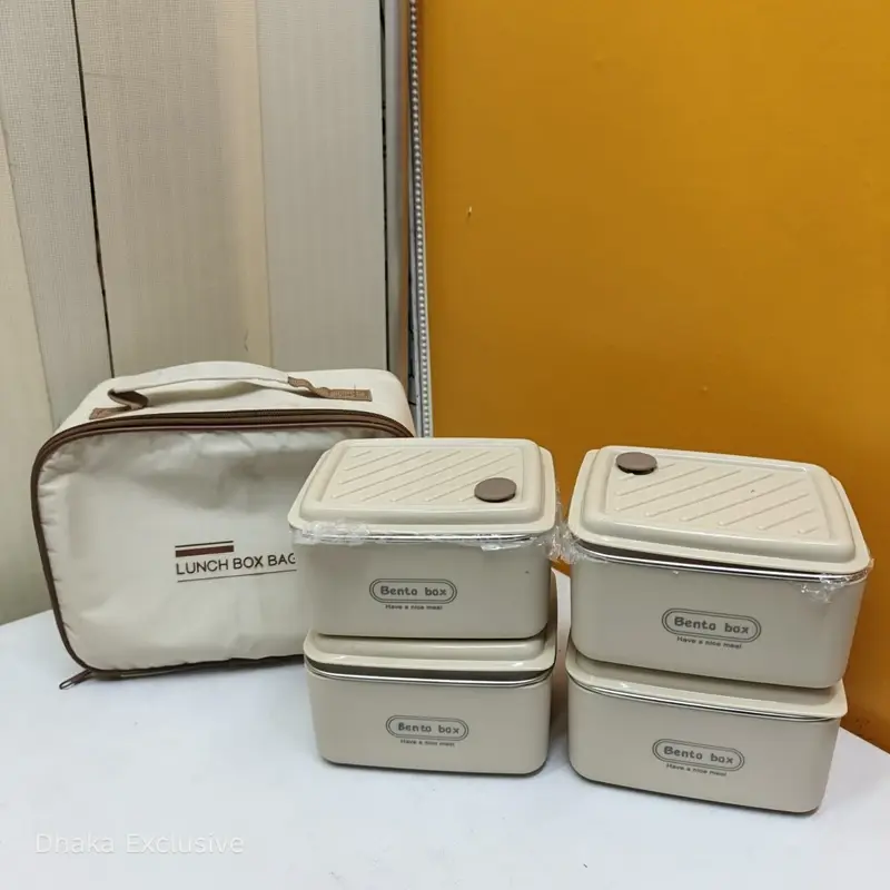 Tiffin Carrier with Insulated Carrying Bag
