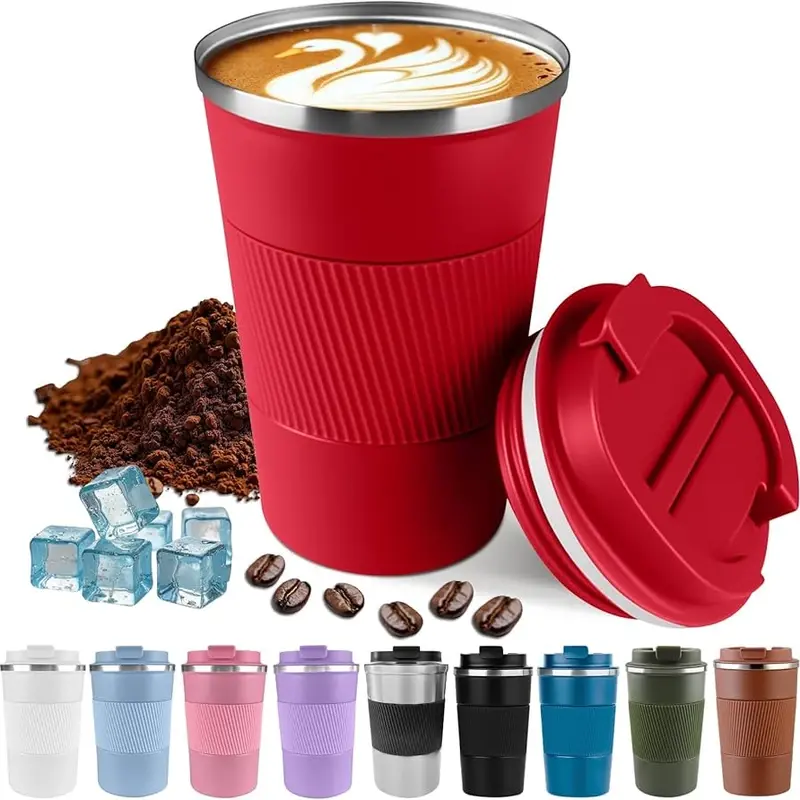 Stainless Steel Coffee Cup Thermos Mug Leak-Proof Thermos Travel Thermal Vacuum Flask Insulated Cup Water Bottle 510ML