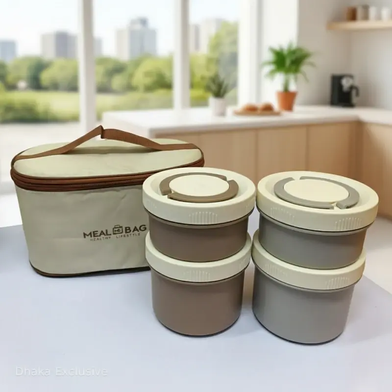 Premium 4-Piece Insulated Meal Bag & Lunch Box Set