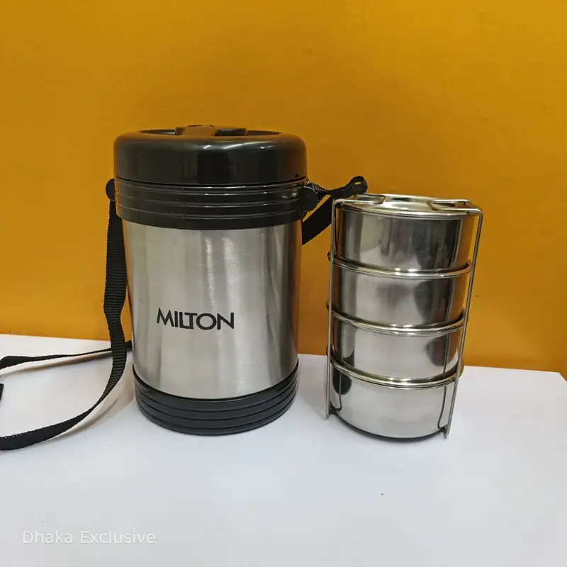Milton 4-Tier Insulated Stainless Steel Tiffin Carrier