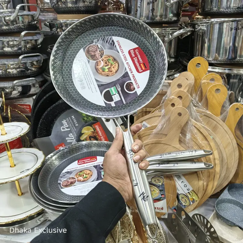 Premium Hybrid Non-Stick Honeycomb Frying Pan (HexClad Style)