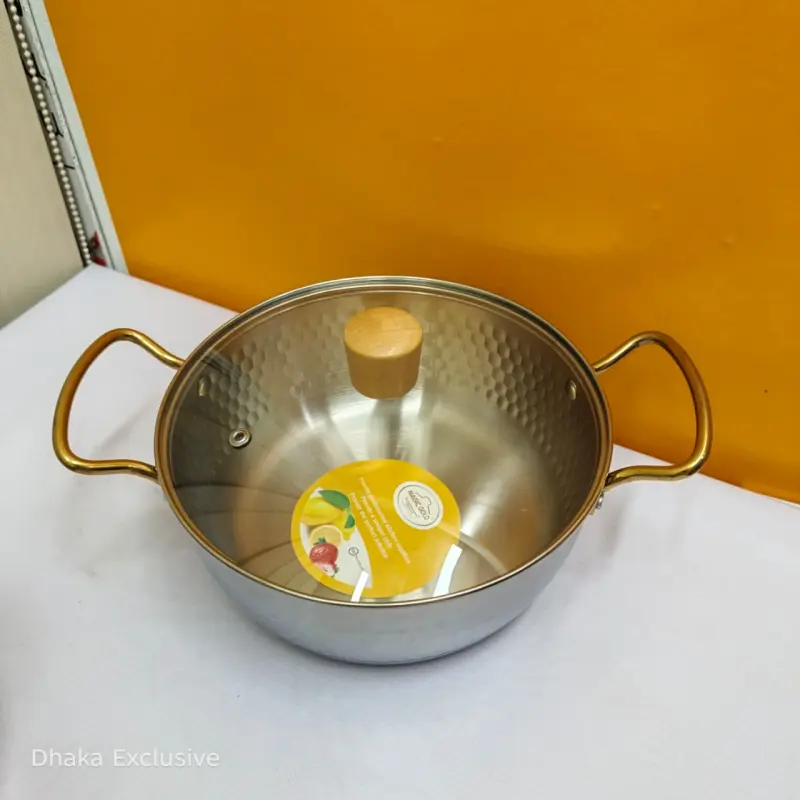 Premium Stainless Steel Milk Pan (Hammered Design)