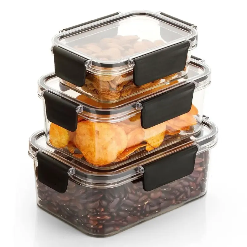 Food Storage Transparent Container Set of 3