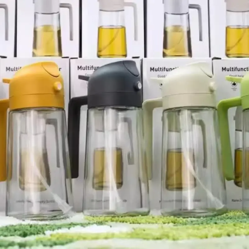 Glass Oil Dispenser and Spray Bottle