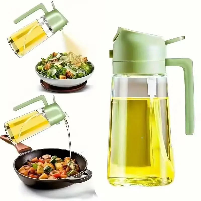 Glass Oil Dispenser and Spray Bottle
