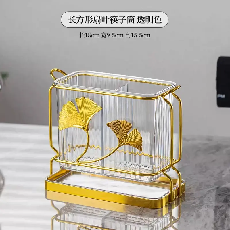 Fiber Plastic spoon holder with metal stand White 2