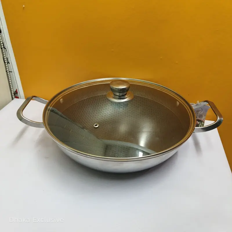Stainless Steel 316 Deep Pan with Glass Lid