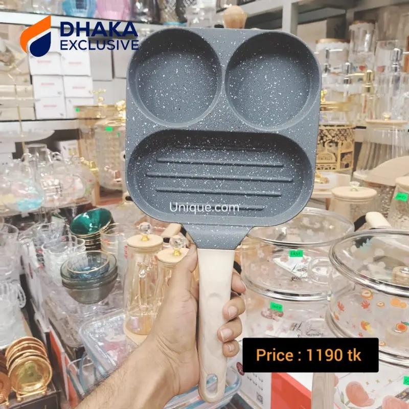 3-in-1 Non-Stick Breakfast Grill & Fried Egg Pan