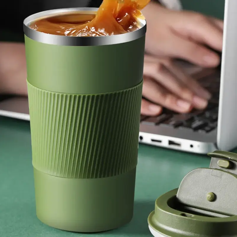 Stainless Steel Coffee Cup Thermos Mug Leak-Proof Thermos Travel Thermal Vacuum Flask Insulated Cup Water Bottle 510ML