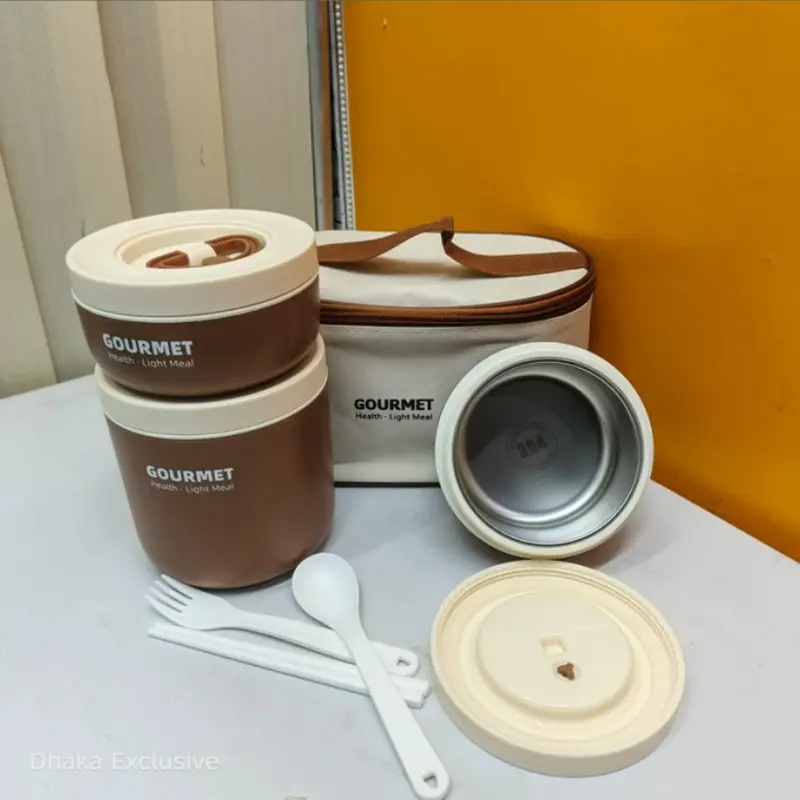 Gourmet Health – Light Meal Premium Lunch Box Set (3 Containers + Bag)