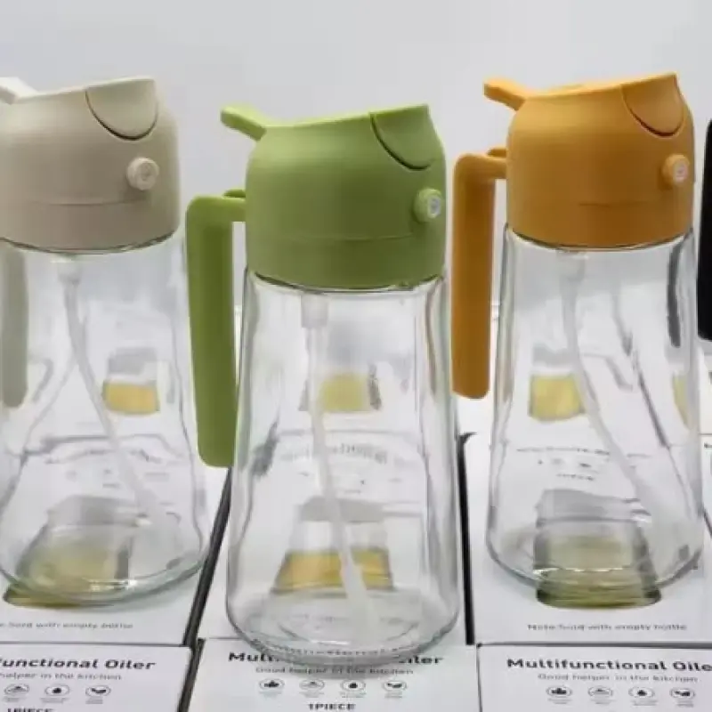 Glass Oil Dispenser and Spray Bottle