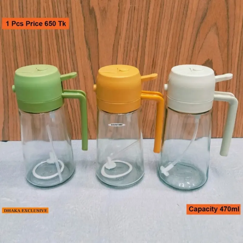 Glass Oil Dispenser and Spray Bottle
