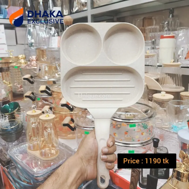 3-in-1 Non-Stick Breakfast Grill & Fried Egg Pan