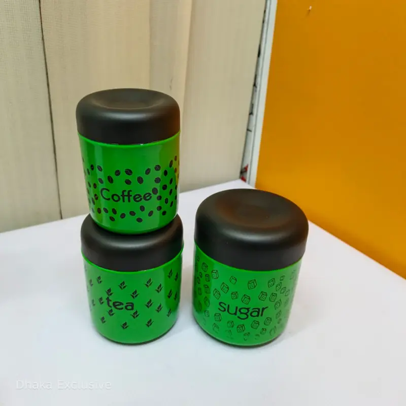 Premium 3-Piece Tea, Coffee & Sugar Canister Set