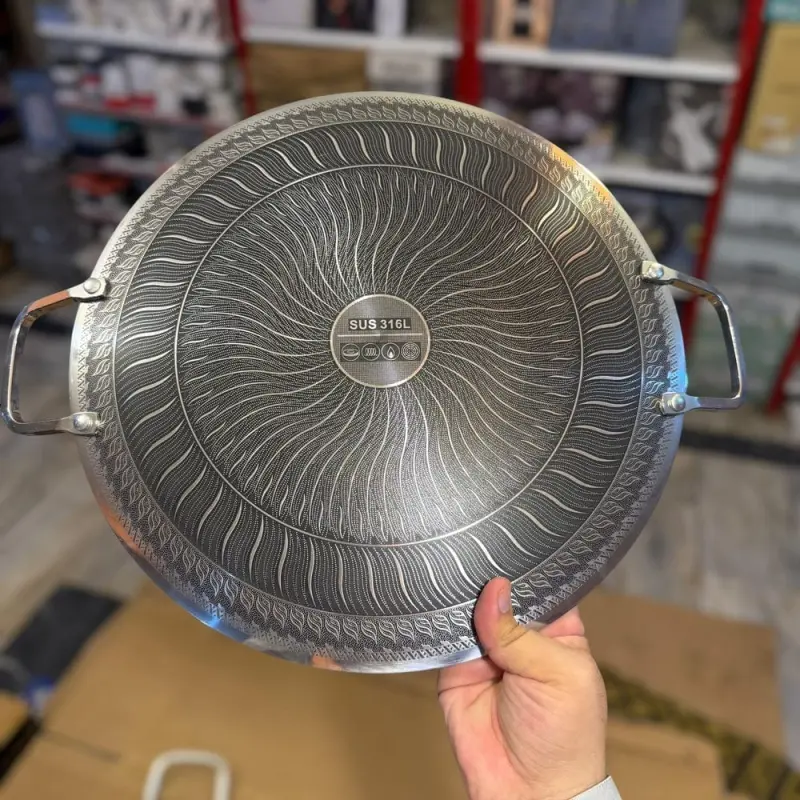 Premium SUS 316 Stainless Steel Honeycomb Non-Stick Frying Pan