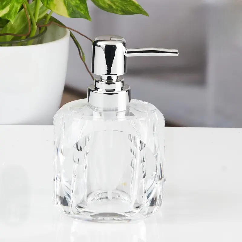 Luxury Crystal-Cut Liquid Soap & Lotion Dispenser