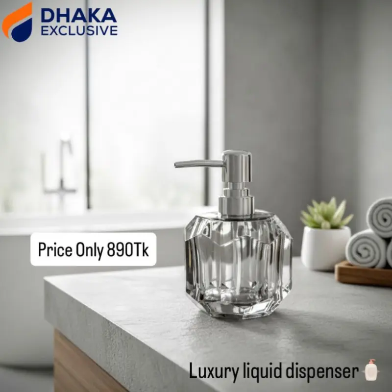 Luxury Crystal-Cut Liquid Soap & Lotion Dispenser