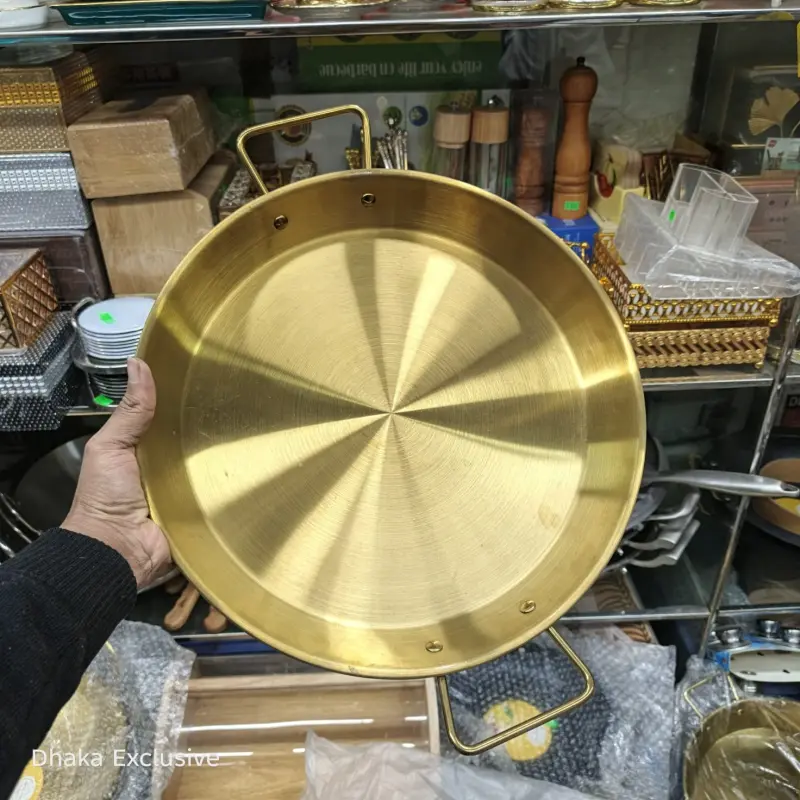 Golden Decorative Metal Serving Tray