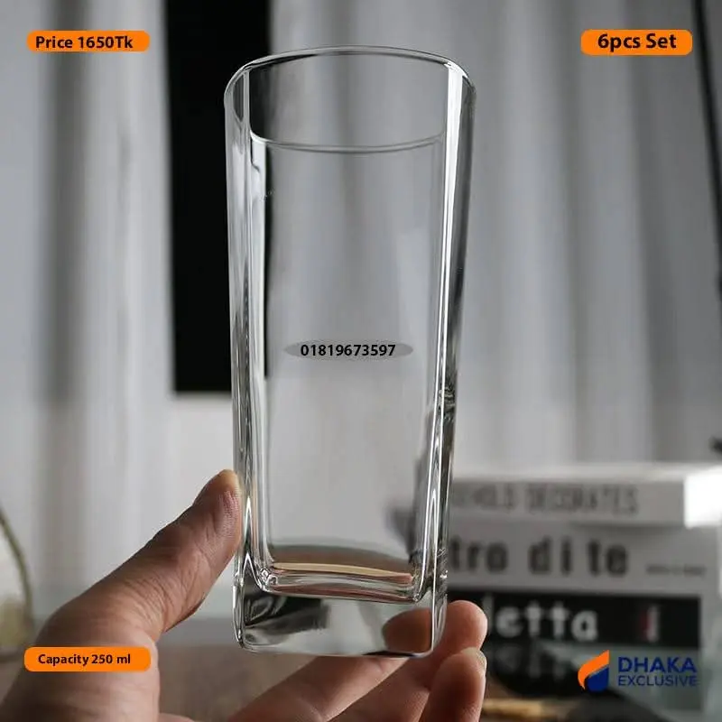 Diamonds brand high borosilicate heat-resistant glass (6pcs)